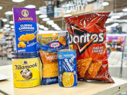 kroger matchup groceries on store shelf