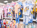 toddler pajamas sitting on a target shelf