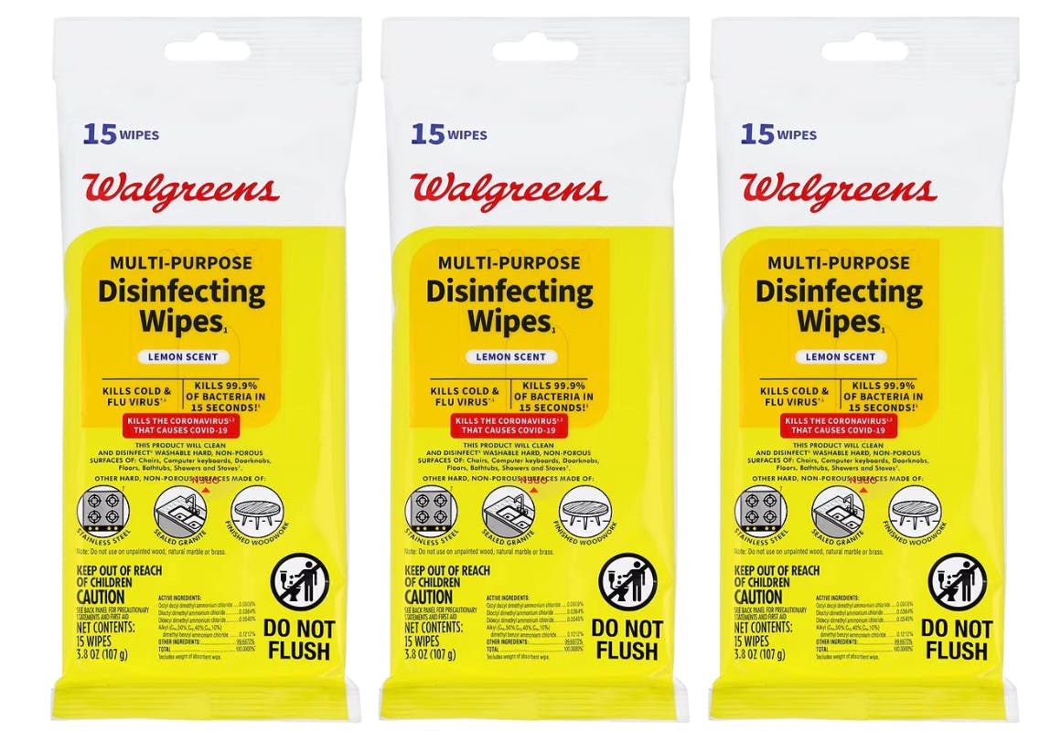 Walgreens Disinfecting Wipe Pack