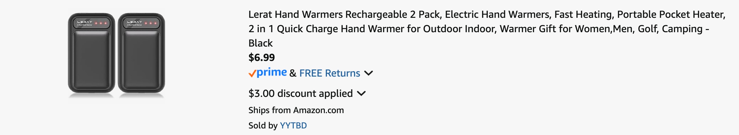 Amazon Rechargeable Hand Warmer 2025
