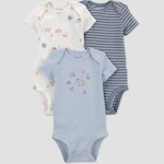 Baby Short Sleeve Bodysuit 3-Pack