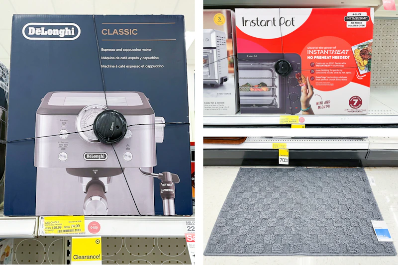 delonghi, instant pot, and rugs side by side target clearance