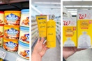 collage image of blue diamond almonds, got2b hair stylers, and walgreens trash bags