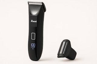 body hair trimer on white background