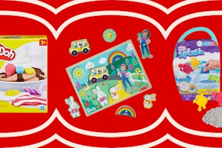 Toy collage: Play-Doh, Kinetic Sand& More