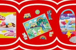 Toy collage: Play-Doh, Kinetic Sand& More