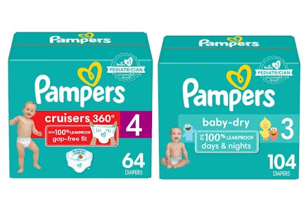 2 Pampers Diaper Boxes