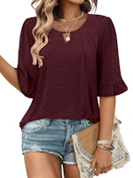 Women's 3/4 Sleeve Empire Waist Top