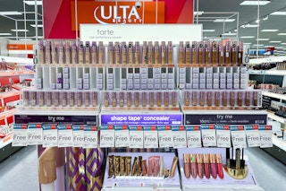 tarte makeup sitting on shelf at ulta in target