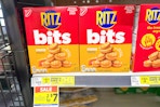 ritz bits crackers on store shelf
