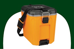 Stock image of the orange Klein Tools Cooler (17-quart)