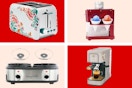 4 small kitchen appliances: Toaster, Snow Cone Maker, Dual Slow Cooker & Espresso Machine