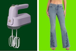 Drew Barrymore hand mixer and Jessica Simpson jeans