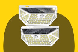Solar Motion Sensor Lights 2-Pack, Just $11.99 on Amazon card image