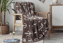 coffee anchor throw blanket sitting in a chair