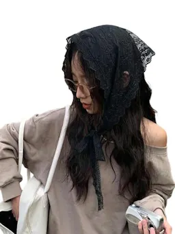 SweatyRocks Women's Lace Head Scarf