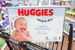 huggies diapers in shopping cart