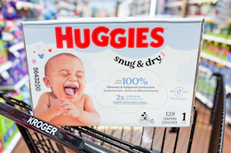 huggies diapers in shopping cart