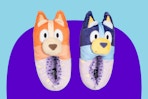 Stock image of Bluey glow-in-the-dark toddler slippers