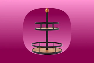 threshold 2-tier rotating spice rack