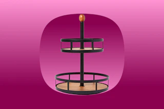 threshold 2-tier rotating spice rack