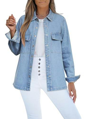 luvamia Women's Denim Shacket