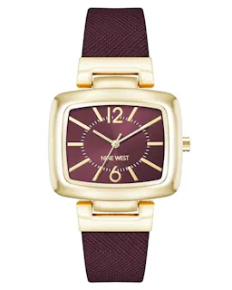 Nine West Women's Saffiano Strap Watch