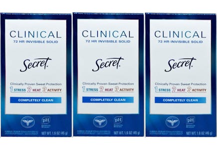Secret Clinical Strength Deodorant 3-Pack