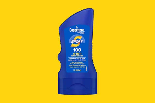 Travel-Size Coppertone SPF 100 Sunscreen, $7 With Amazon Subscribe & Save card image