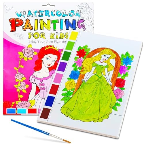 Kids' Watercolor Coloring Book