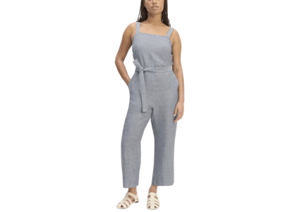 The Women's Linen Side-Button Jumpsuit