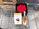 forever roses, godiva chocolates, and rose in a cart