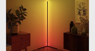led floor lamp in the corner of a living room