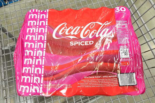 Coca-Cola Spiced Raspberry Mini Cans 30-Pack, $10 at Sam's Club (Reg. $15) card image