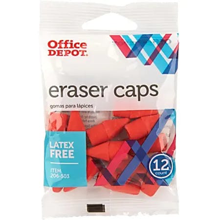 Office Depot Eraser Caps