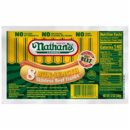 Nathan's Famous Beef Franks Pack
