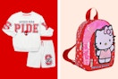 Spider-Man Kids Outfit & Hello Kitty mini backpack (stock images)