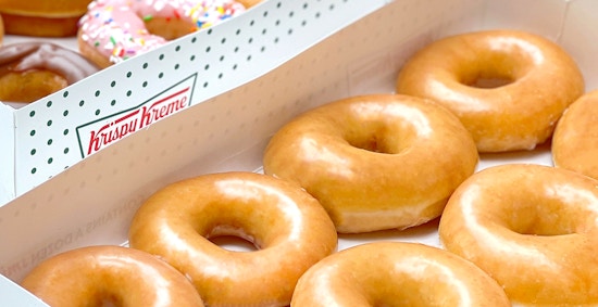 boxes of krispy kreme original glazed doughnuts