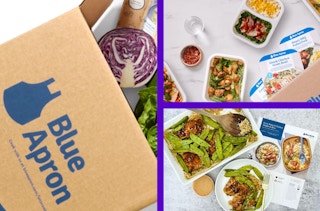 collage of Blue Apron meal kits 