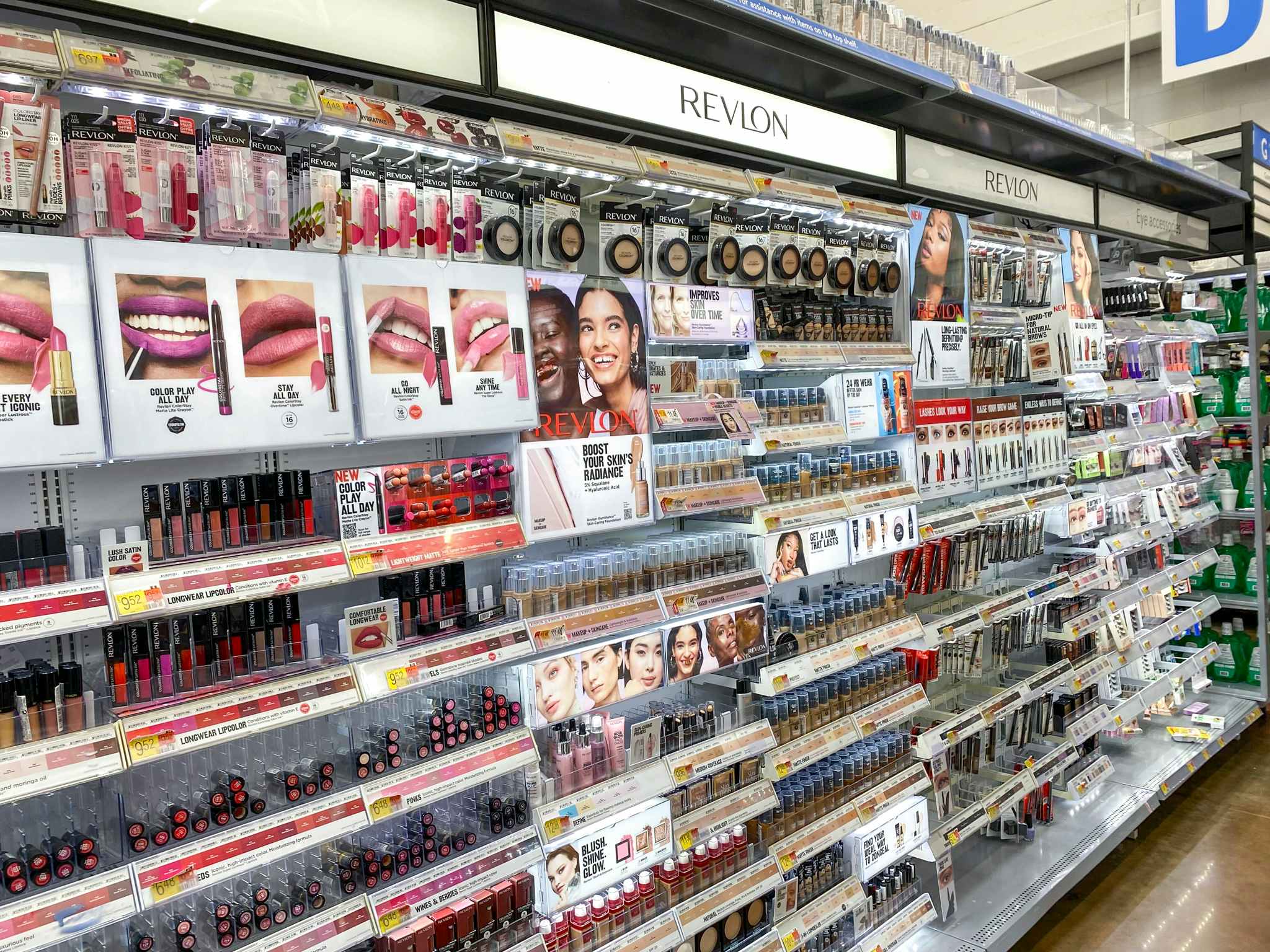 revlon cosmetics area at walmart