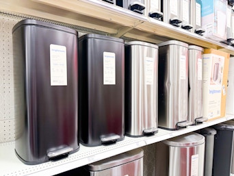 brightroom trash cans sitting on a target shelf