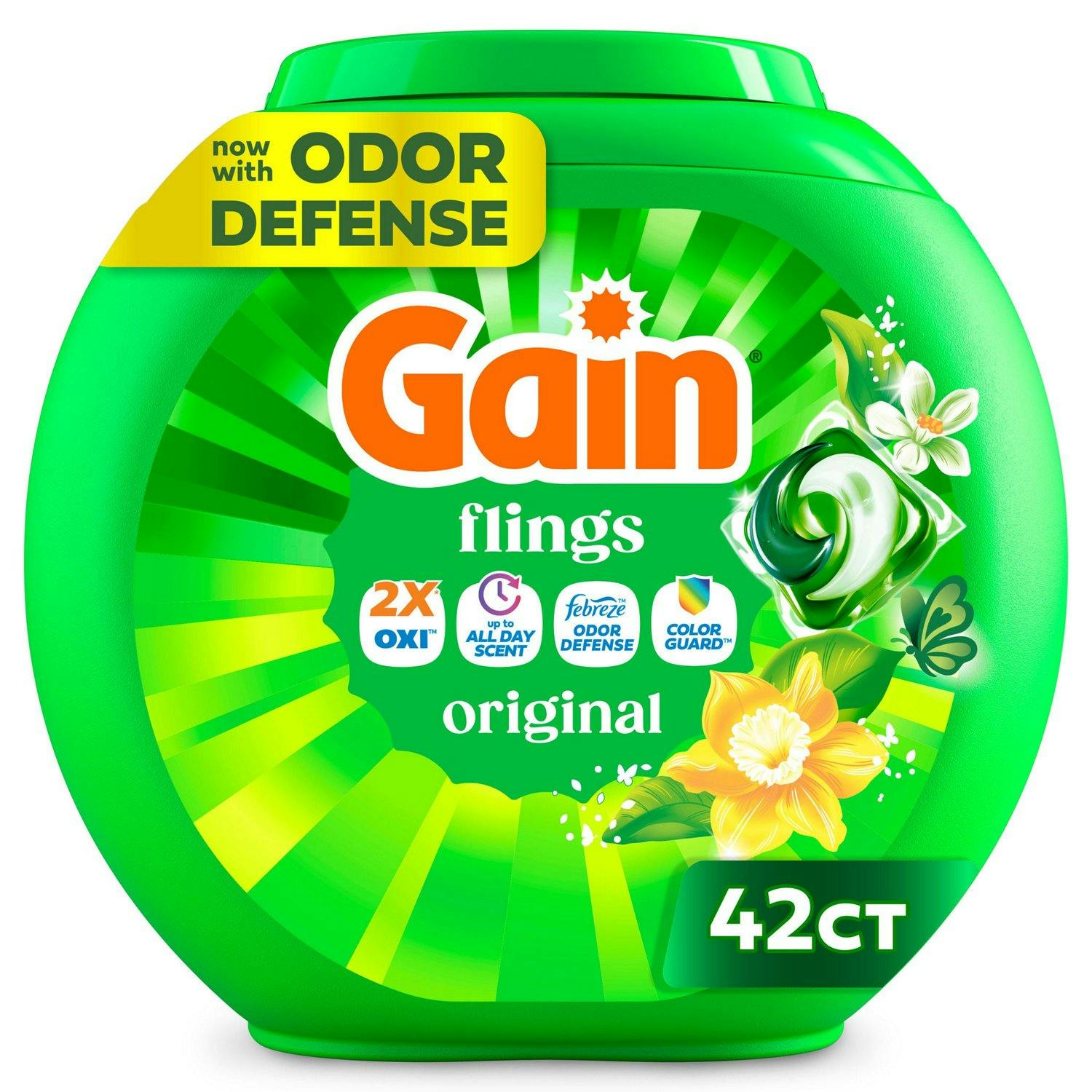 2 Gain Flings Detergent Tubs