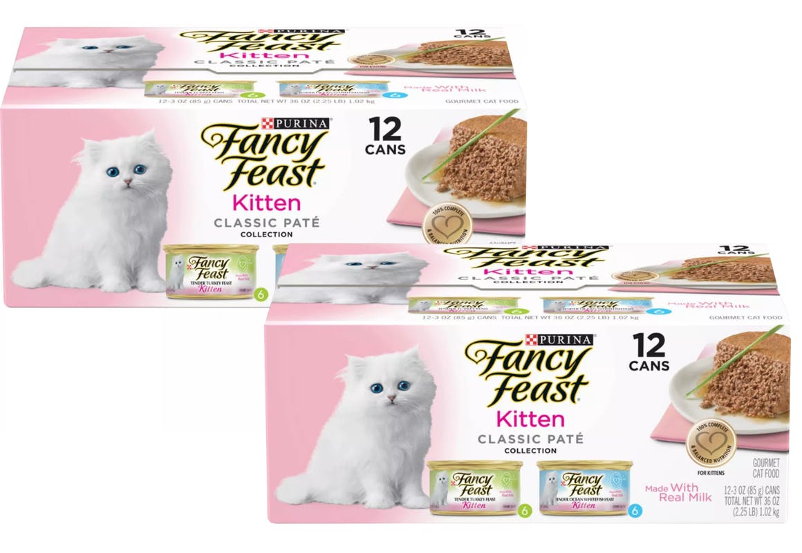 2 Purina Fancy Feast Kitten Variety Packs