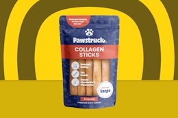 Pawstruck Large Beef Collagen Sticks, Now $14 With Amazon Coupon (Reg. $22) card image