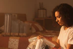 a woman packing for a trip