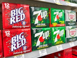 7up canada dry big red soda packs on walgreens shelf