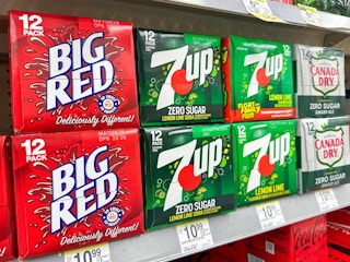 7up canada dry big red soda packs on walgreens shelf