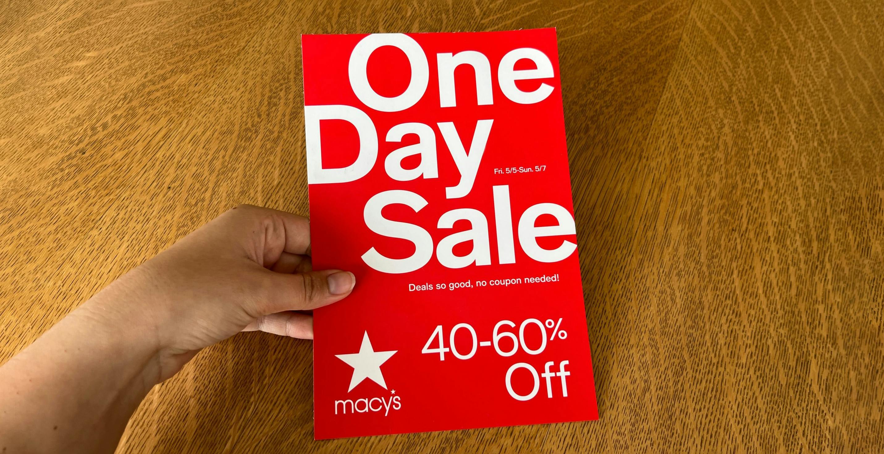 Macy's One Day Sale Starts May 5 — Low Prices on Clothes, Housewares & More