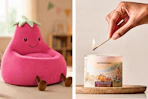 Bean Bag Chair & Candle