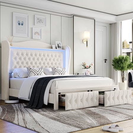 Queen Size LED Bed Frame